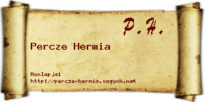 Percze Hermia névjegykártya
